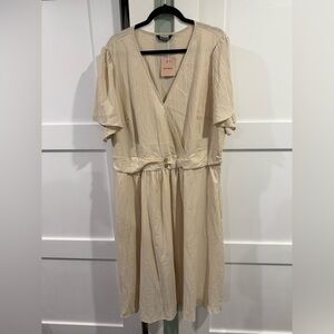 BloomChic Cream Midi Dress